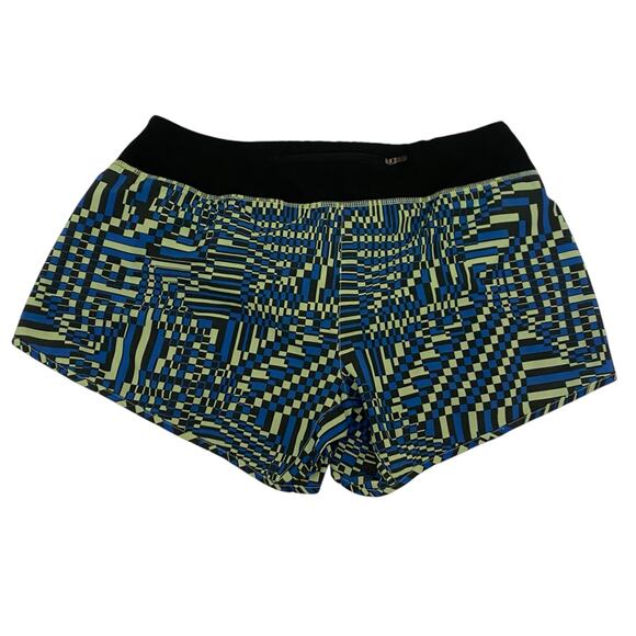 Women's Nike 4" SW Rival Printed Dri-Fit Running Shorts Size Medium Green & Blue - Picture 12 of 12